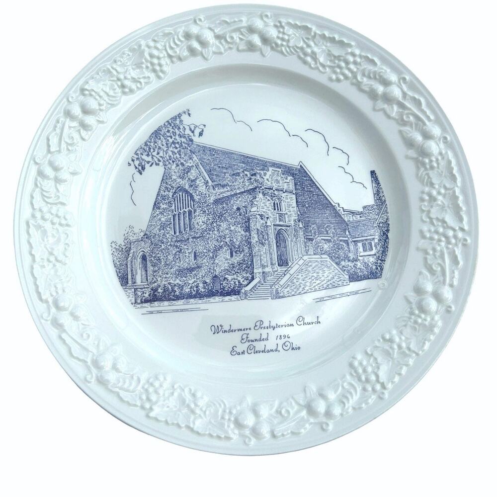 Cleveland OH Windermere Presbyterian Church Plate 1950 Homer Laughlin Embossed